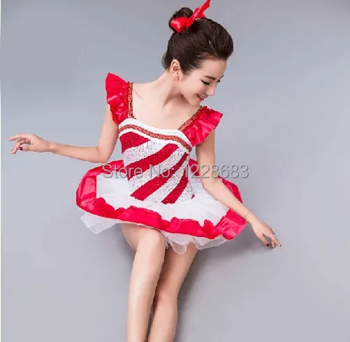 Красная классическая профессиональная балетная пачка для девочек танцевальный