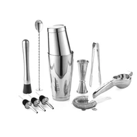 premium cocktail tool kitbarwareset bartender kit includes shaker jigger spoon pourer muddler squeezer ice tong