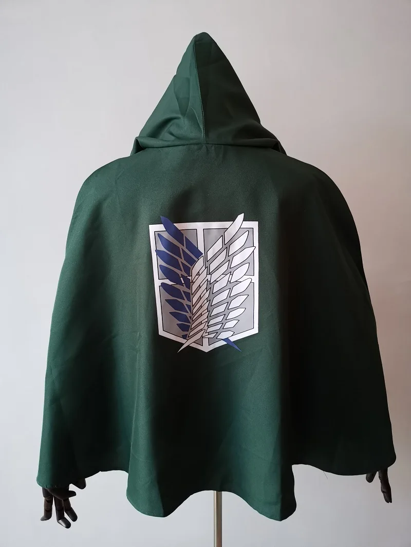 Распродажа плащ Атака Титанов Shingeki no Kyojin Скаутинг Легион Косплей Костюм Аниме Косплей зеленая накидка мужская одежда