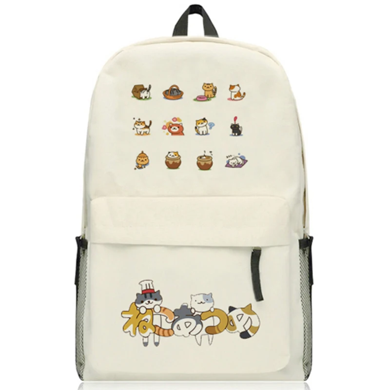 Рюкзак Neko Atsume с мультяшным котом рюкзак для заднего двора Студенческая школьная