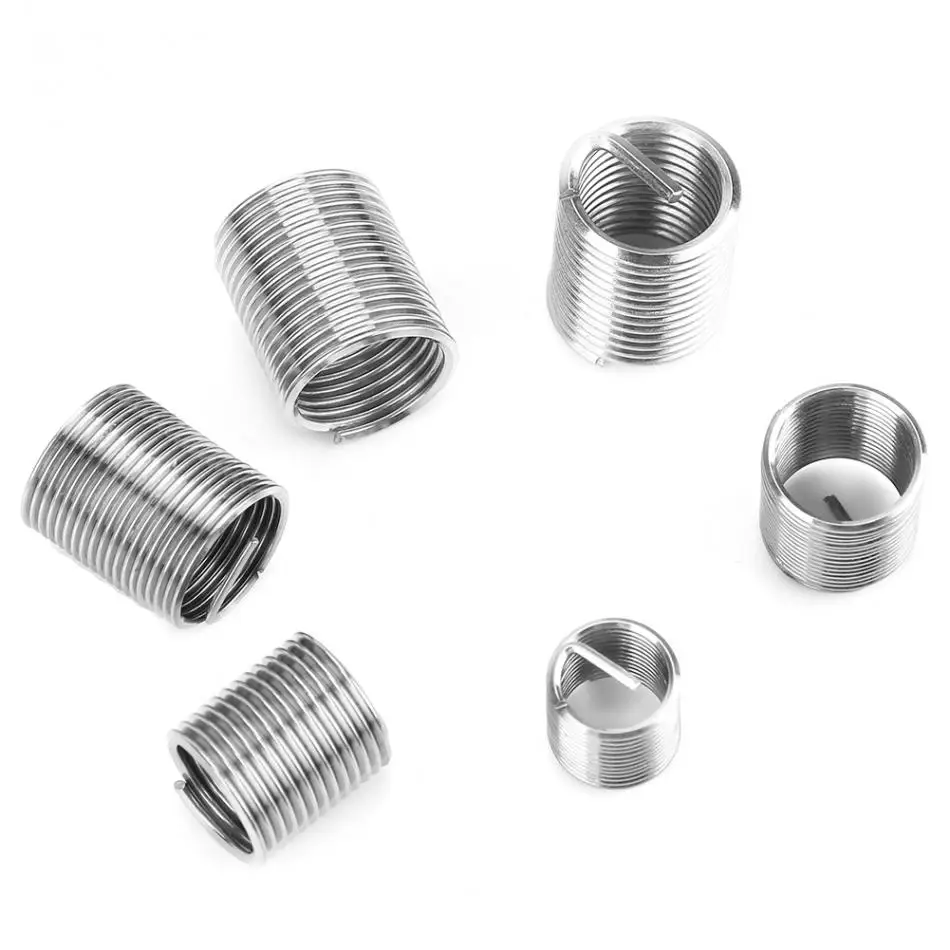 50 шт. M8/M10/M12* 2D тонкая Резьбовая вставка из нержавеющей стали спиральная проволока винтовая Резьбовая вставка набор инструментов для ремонта резьбы крепеж