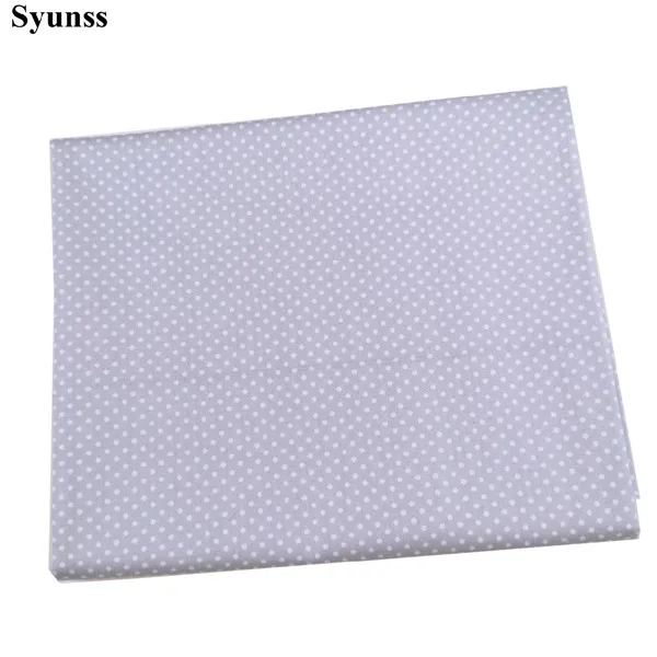 dot Syunss Diy Лоскутная Ткань для квилтинга детские кроватки подушки платье Шитье Tissus серое платье в горошек с цветочным принтом саржевая хлопковая ткань Tecido - Цвет: dot