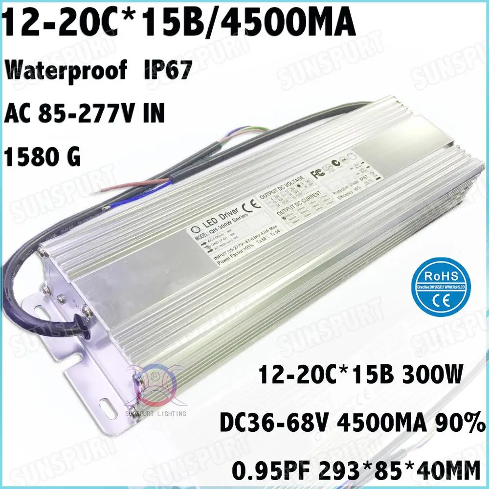 Водонепроницаемый светодиодный драйвер IP67 PF 40 300 Вт 12 20series 3 параллельный а А adc35 68