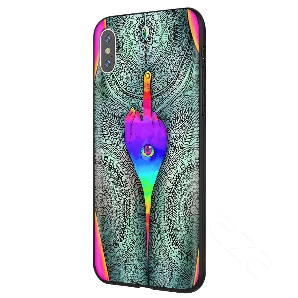 6 Lavaza психоделическая футболка арт чехол для iPhone 11 Pro XS Max XR X 8 7 6 6S Plus 5 5S se - Цвет: 6