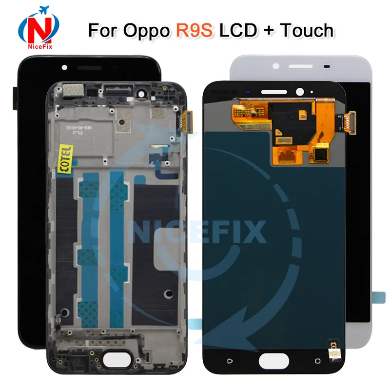 Для Oppo R9s ЖК дисплей кодирующий преобразователь сенсорного экрана в сборе Замена