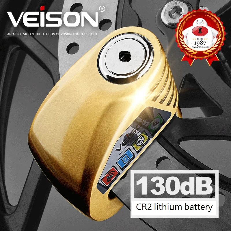 VEISON мотоцикл Водонепроницаемый USB зарядка Anti-theft 130dB мотоцикл сигнализация блокировки/велосипед дисковые безопасности Предупреждение замок 6 мм pin тормозной замок