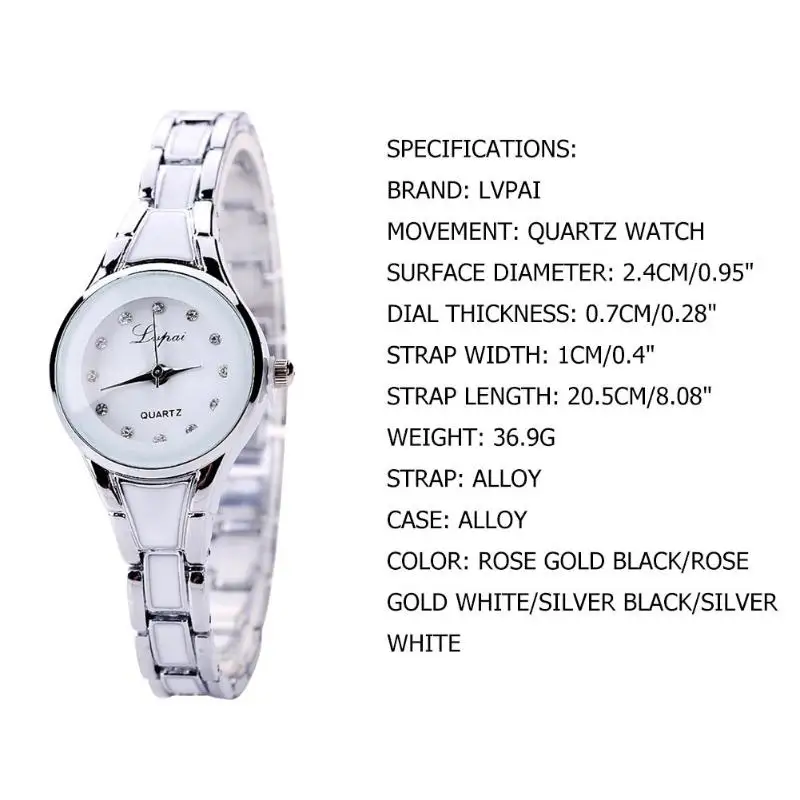 

Lvpai Elegant Lady Roman Numerals Shiny Rhinestone Quartz Bracelet Women WristWatch Rhinestone Quartz Wristwatch