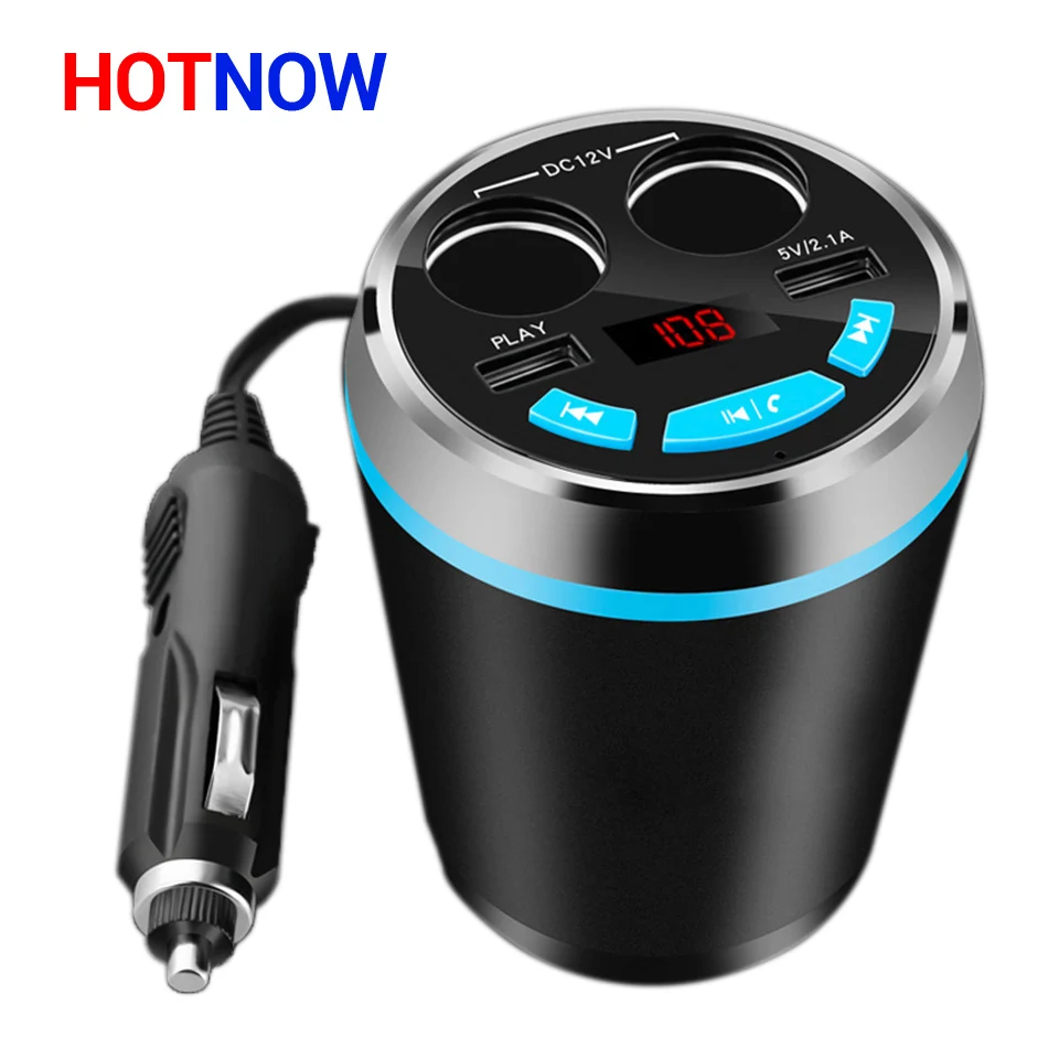 HOTNOW Bluetooth автомобильное зарядное устройство сигарета зажигалка Handsfree автомобильный комплект MP3-плеер зарядное устройство для iPhone samsung gps