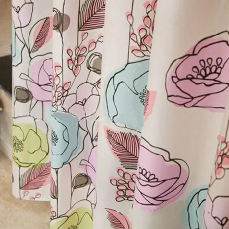 Пасторальный водонепроницаемый PEVA занавески для душа s красочный цветок