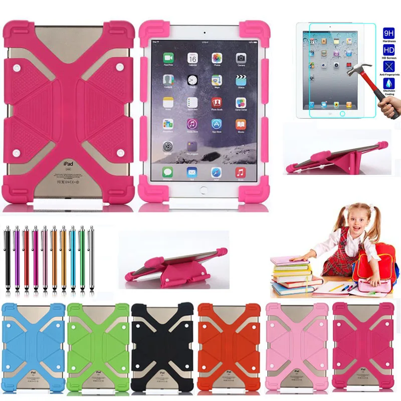 Universal Adjustable Case Cover For 7.9-9 inch Tablet Screen Protector Samsung Asus Shockproof Rubber Google Huawei Kindle Fire | Мобильные