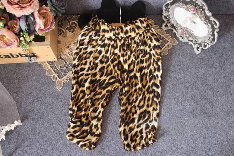 Hot Leopard Print Baby Kids Girls Lovely Cat Tops T-shirt Pants Outfits Age 2~6Y | Мать и ребенок
