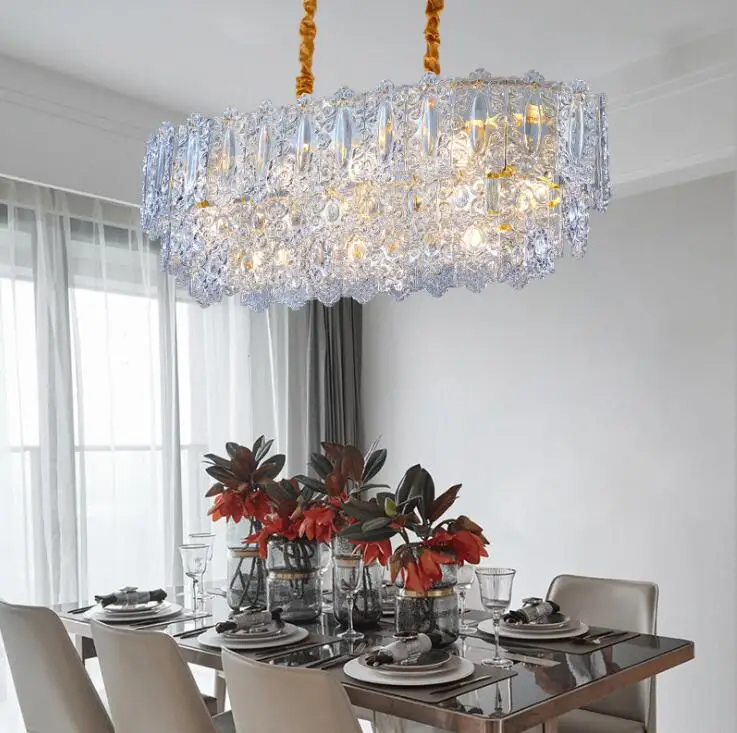 Hong Kong style light luxury palace crystal living room lighting postmodern atmosphere restaurant designer lamp | Лампы и освещение