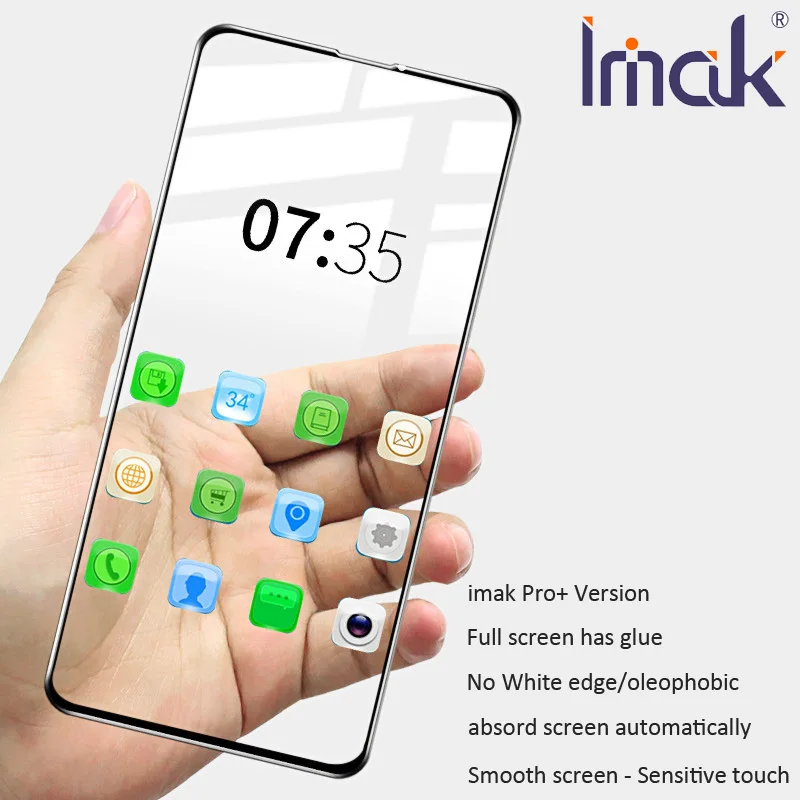 Imak Pro+ полноэкранная панель с клеем из закаленного стекла для Xiaomi mi 9T Pro Red mi K20 Pro oleophobic