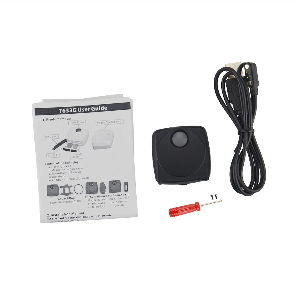 Умный GPS Трекер T633G 3G WCDMA GPRS встроенный датчик движения для экономии энергии