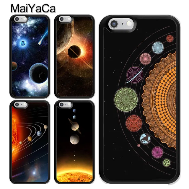 MaiYaCa Реалистичная солнечная система Planets для Samsung S4 S5 S6 S7 S8 S9 plus edge Note черный мягкий