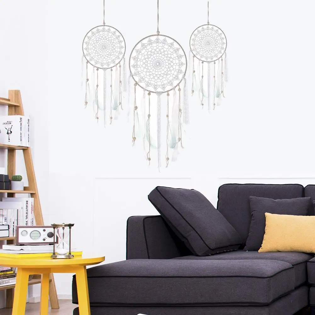 3 шт./компл. Ручная работа в этническом стиле большой Ловец снов Плетеный