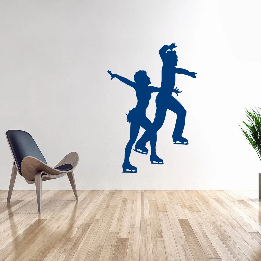 Искусство виниловая Спортивная наклейка Фигурное катание пар Танцы с коротким и