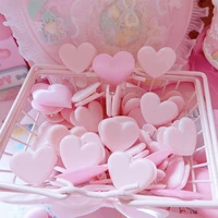 5pcslot lovely pink heart paper clip cute metal bookmark decorative file memo clips stationery