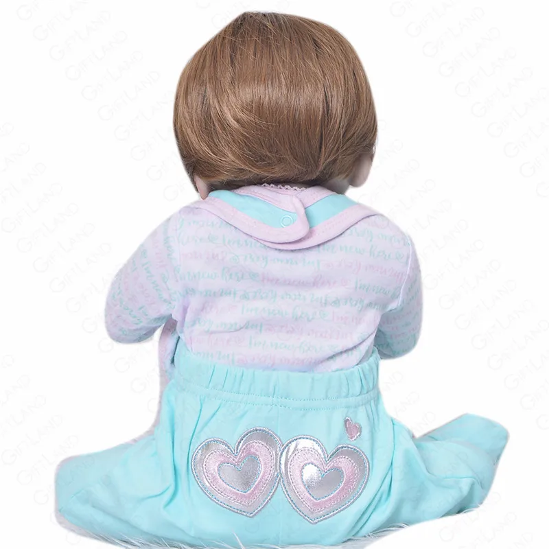 23 дюймов Reborn Baby Doll Bebe полный Силиконовый купать игрушки для детей Bb ручной работы