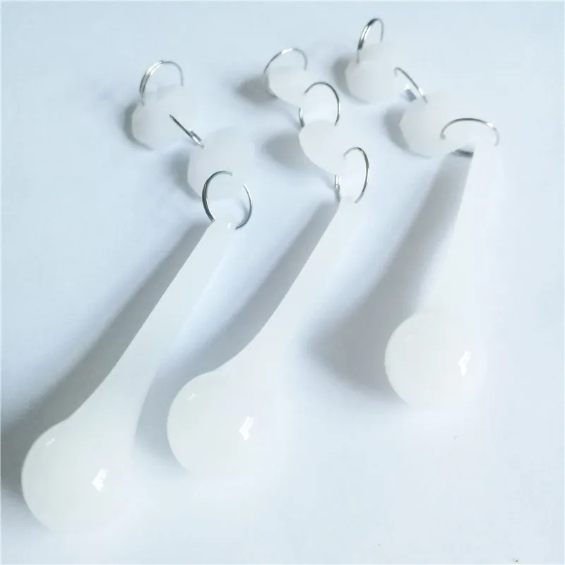 

Top Grade White Jade 100sets 16*60mm Crystal Raindrop Pendants with 14mm Octagon Beads For Light Parts Hotel Lighting Decor