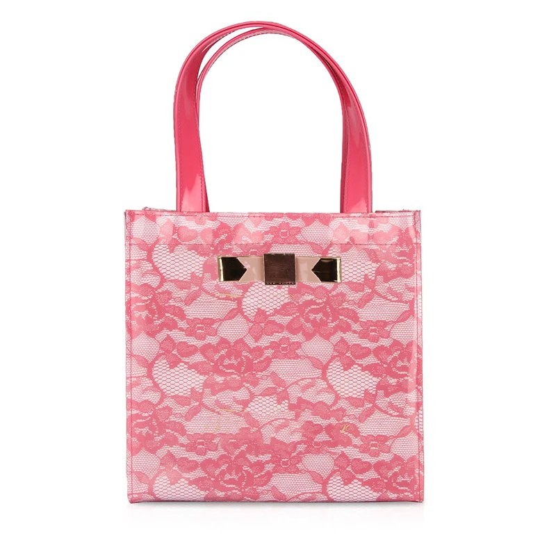 2016 нью-butterfly сумка сладкая розовый пвх конфеты цвет цветочные желе мешок бежевый