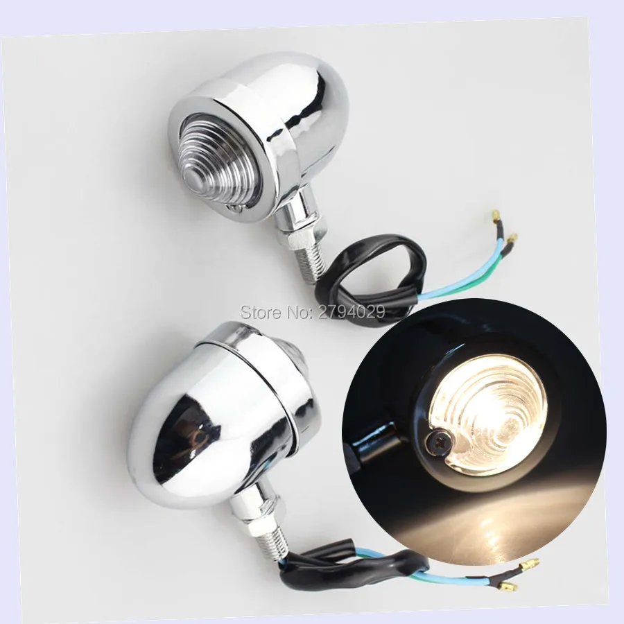 Бесплатная доставка хромированный мигающий Янтарный ретро-индикатор сигнала