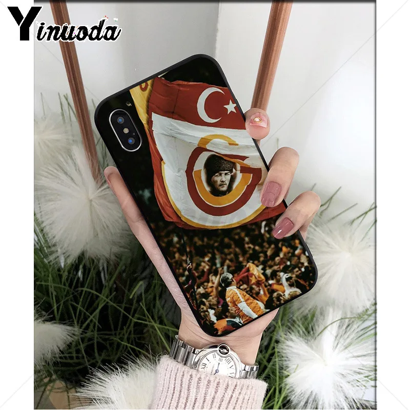 Yinuoda Турция Galatasaray SK Mustafa Kemal Ataturk силиконовый мягкий ТПУ чехол для телефона для iPhone 8 7 6 6S Plus X XS MAX 5 5S SE XR