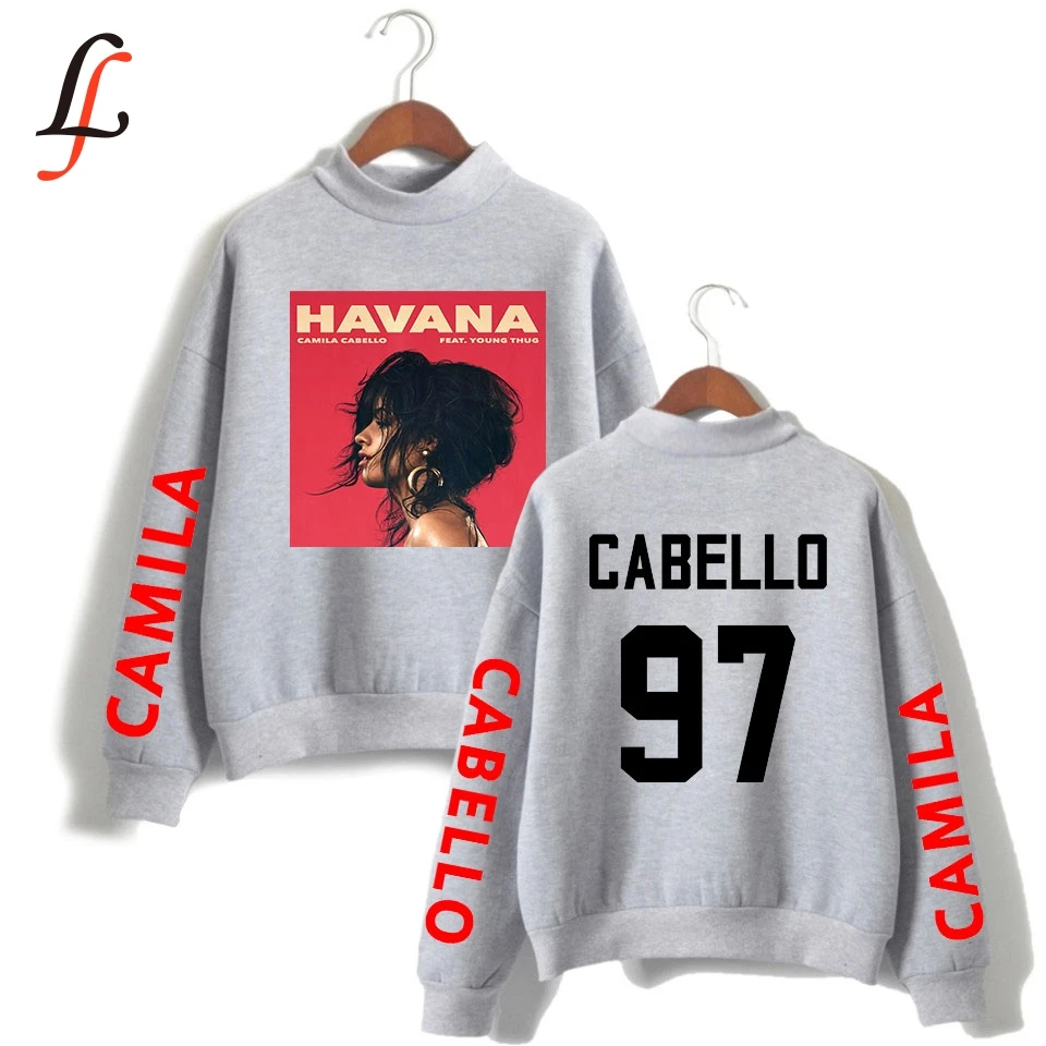 Толстовка с высоким горлом Camila Cabello толстовка капюшоном и принтом Kpop женская