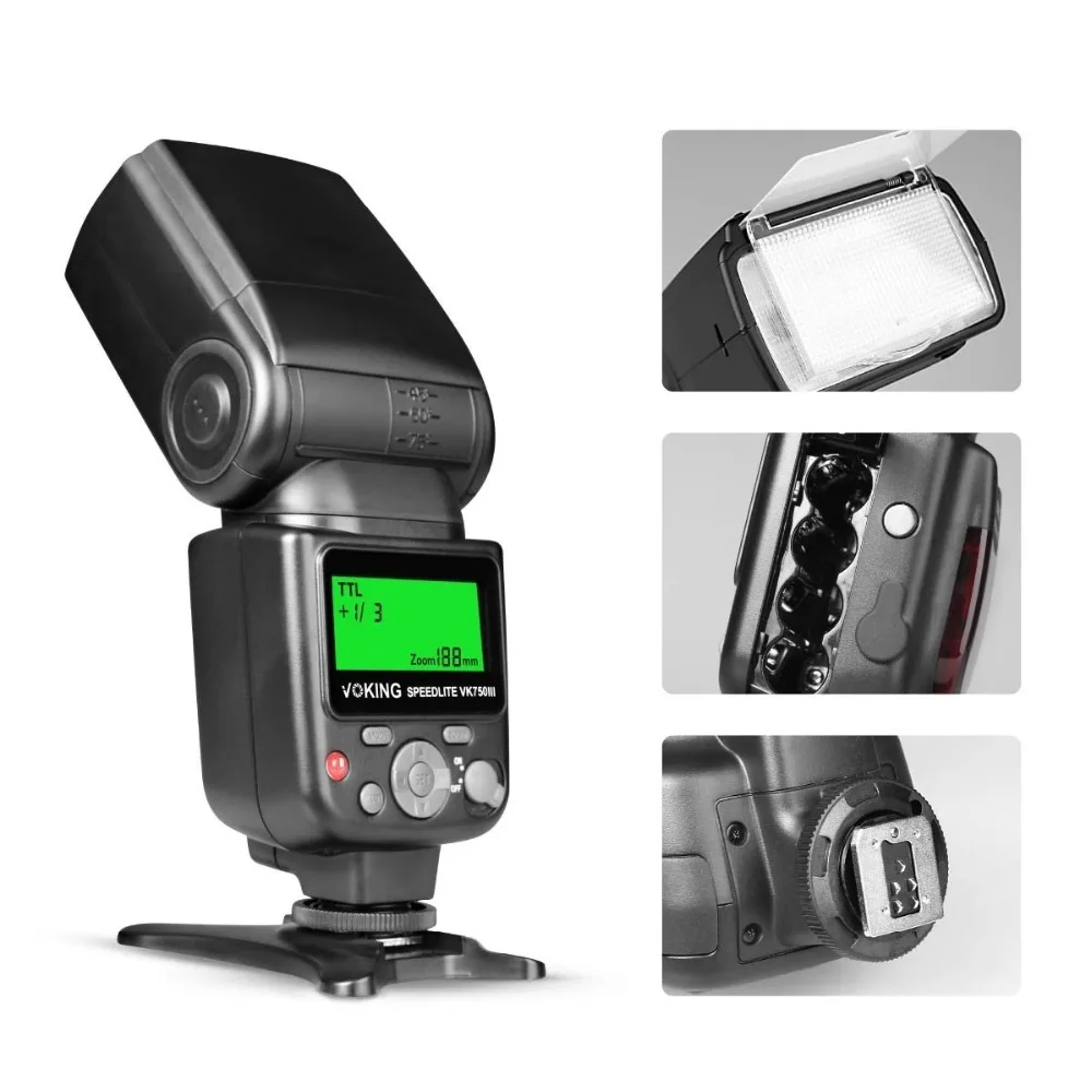 Камера Voking 750III с дистанционным управлением TTL Speedlite Slave Mode для Canon 6D 7D 40D 50D 60D 70D 550D 600D