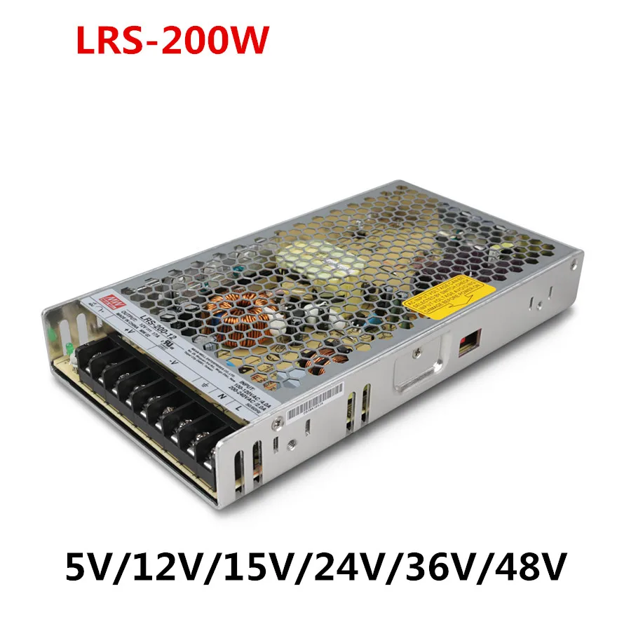 Meanwel источник питания LRS 200w 12В 5В 15В meanwell 24В 200 Вт одновыходное переключение