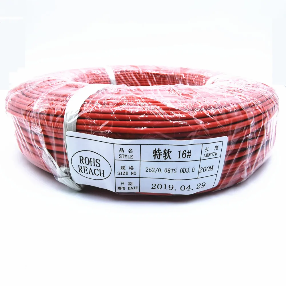 Высококачественный кабель из мягкого силикона 10awg 11 12 13 14 15 16 17 18 20 22 24awg