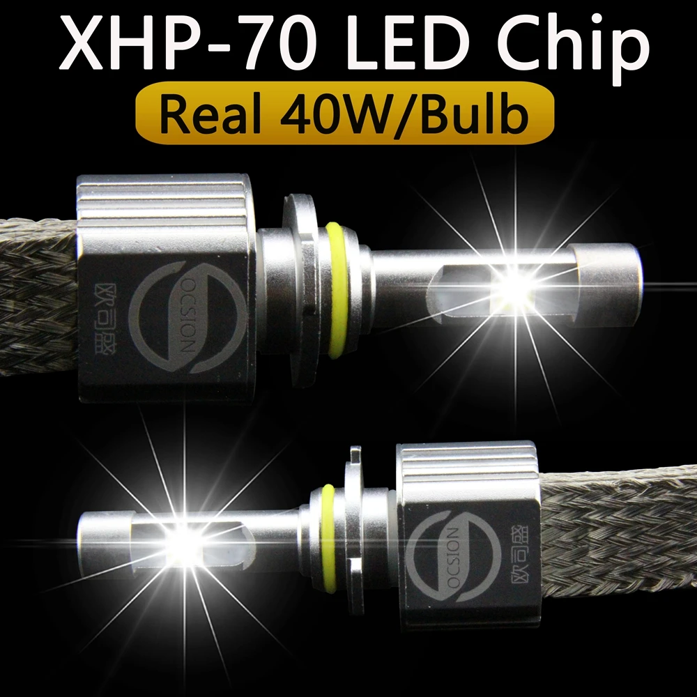 Hir2 9012 светодио дный лампы 110 Вт 13200lm 6000 К XHP70 чипы Автомобильные фары Conversion Kit H7 H11 9005