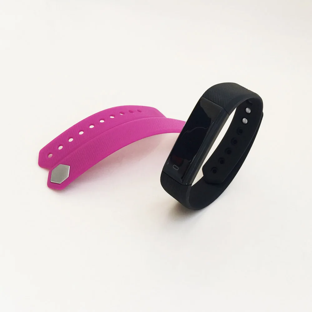 BK and PP Strap TK47 фитнес-трекер Смарт-браслет Bluetooth 4,0 монитор сна Спортивный Браслет Смарт-браслет для iOS Android pk Fit Bit mi Band 2 - Цвет: BK and PP Strap