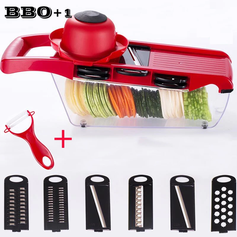 6в1 многофункциональная терка для овощей овощерезка лезвие из нержавеющей стали