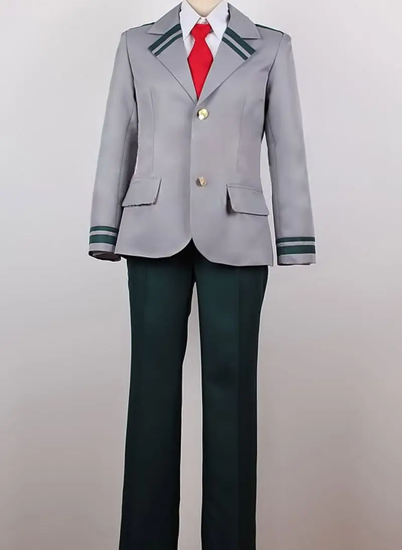 Boku без герой Академии Midoriya Izuku Bakugou Katsuki серый мой школьная Униформа Косплэй