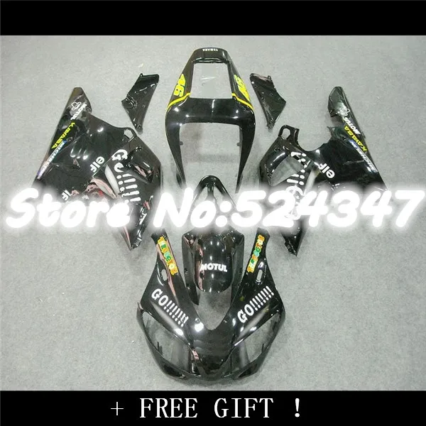 

Hey-100%NEW fairings for YZF R1 98 99 YZF-R1 YZF1000 R1 98 99 YZF R1 1998 1999 ABS fairing kits black GOGO! for Yamaha