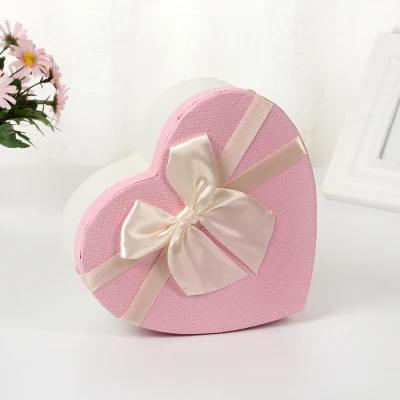 F Kawaii love heart бумажная Подарочная коробка, бумажные коробки для цветов с лентой, букет роз, подарочная упаковка, картонная коробка, товары для мероприятий - Цвет: F