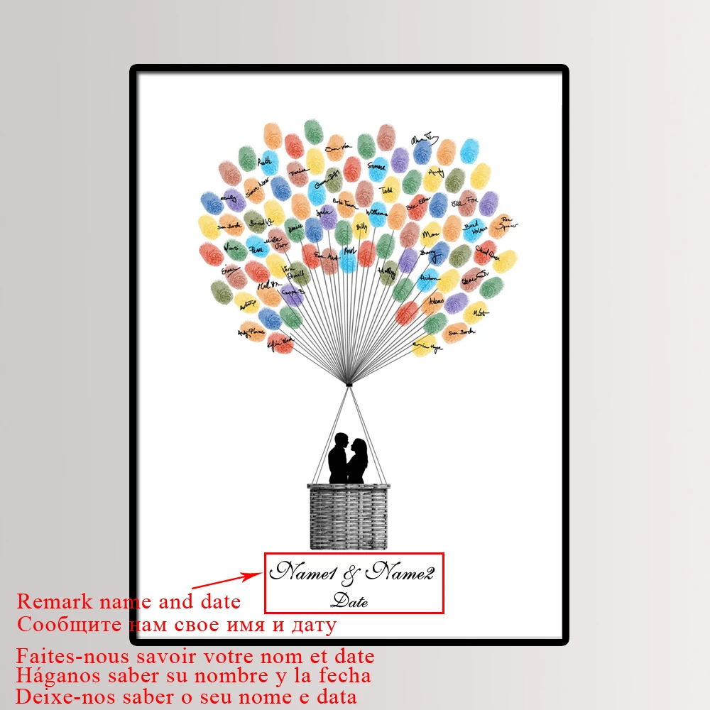 Невеста и жених бесплатно персонализированные имя Дата отпечаток пальца DIY