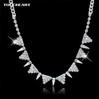 toucheart 2018 statement necklace female silver color crystal pendants necklace for women accessories ethnic jewelry sne150765