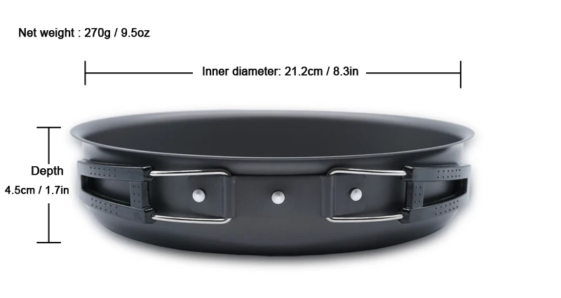 APG сковорода для кемпинга тарелка складная ручка уличная посуда горшок пикника