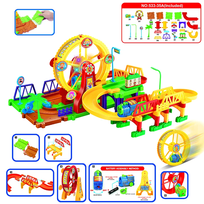 Magical DIY racing track set Big Size High Quality Cheap race accessories with light and music gift for children boy girls |