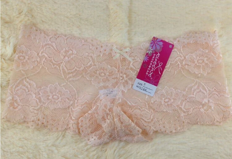 Women's Sexy Lace Boxer Briefs Bow-knot See Through Underwear Panties Knickers Free Shipping | Женская одежда