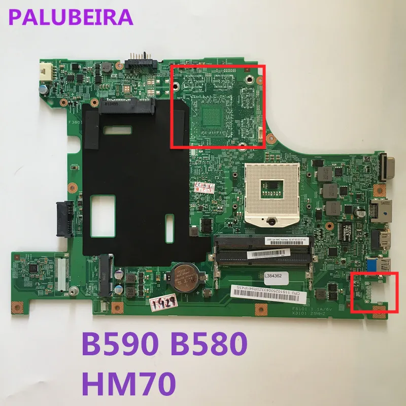 PALUBEIRA Для lenovo B590 B580 V580c Материнская плата ноутбука HM70 55.4YA01.001 основная плата