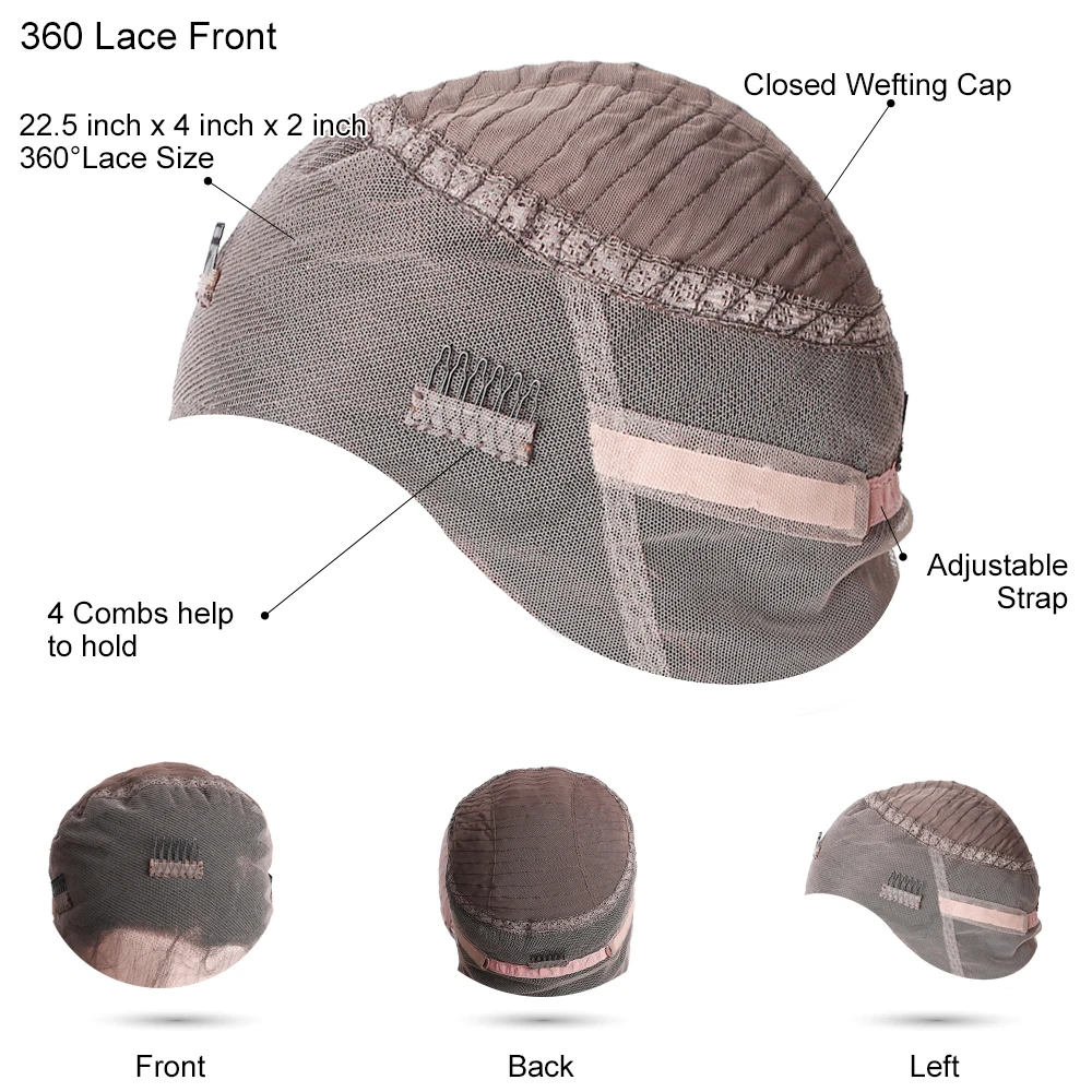 Бразильские человеческие волосы кружевные передние парики волнистые 360 с