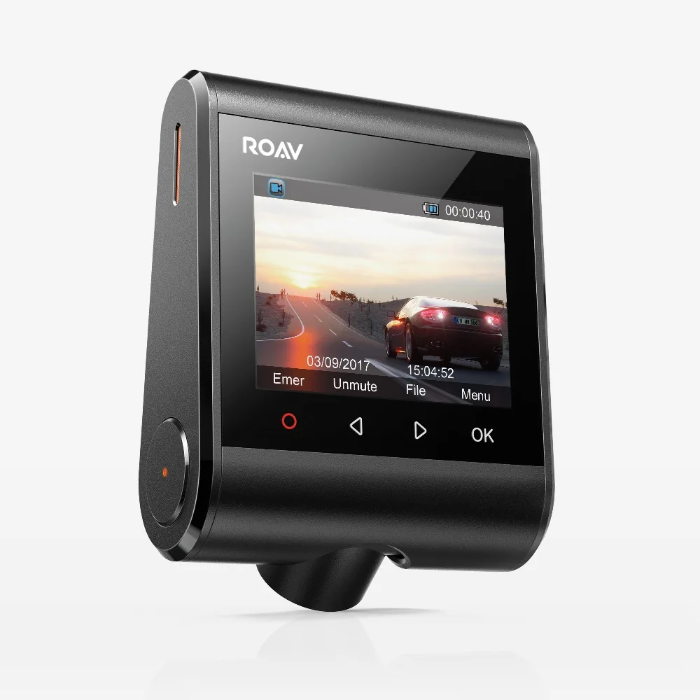 Roav по Anker Dash Cam C1 Pro 2K Разрешение Встроенный gps/Wi-Fi 2," ЖК-дисплей 4-канальная широкоугольный объектив для камер заднего вида G-Сенсор WDR(широкий динамический диапазон) петля Запись