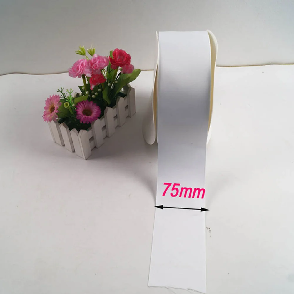 

Wholesale 3" 75mm Solid Grosgrain Ribbon DIY Hairbows Accessories Christmas Apparel Sewing Fabric Gifts Packing Wrap