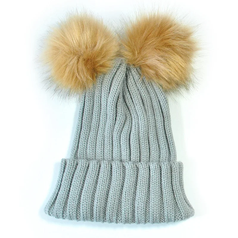 Шапки для мамы и ребенка шапки родителей детей зимние женские шапочки с