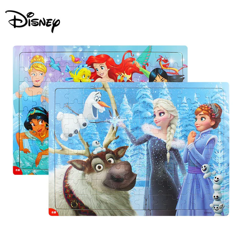 Disney Деревянные Пазлы Замороженные/принцесса 96 Штук Деревянная Коробка