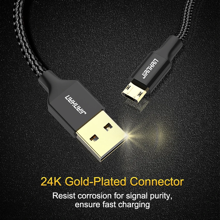 Reversible Micro USB Cable Braided Data Charger Cable Double Sides Microusb Fast Charging for Xiaomi Samsung Galaxy S6 S7 Note