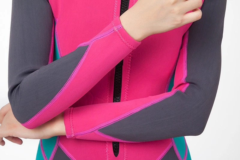 2 мм неопреновый женский консервативный купальник с длинными рукавами сплошной